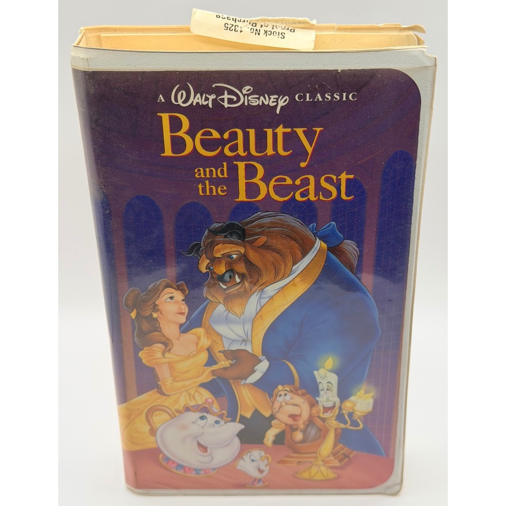 Walt Disney Beauty and the Beast 1991 VHS Black Diamond Clamshell Case